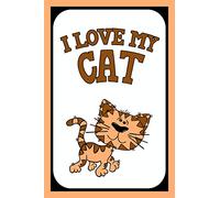 Schatzmix Blechschild I Love my Cat Metallschild 20x30 cm Wanddeko Tin Sign Señal metálica, hojalata, Multicolor, 20 x 30 cm