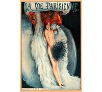 Schatzmix Blechschild La Vie Parisienne (Frau im Bart) Metallschild 20x30 cm Wanddeko Señal metálica, hojalata, Multicolor, 20 x 30 cm