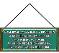 Schatzmix Blechschild Lachen beide neben mir Metallschild-Cartel de hojalata (27 x 10 cm), Chapa metálica, Multicolor, 27x10 cm