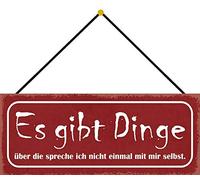 Schatzmix Blechschild Nicht einmal mir selbst Metallschild 27x10cm Deko mit Kordel Señal metálica, hojalata, Multicolor, 27x10 cm