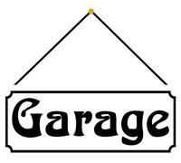 Schatzmix Blechschild Nostalgie Garage Metallschild 27x10 cm Wanddeko Cartel de hojalata mit Kordel, Chapa de Metal, Multicolor