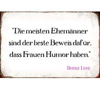 Schatzmix Blechschild Spruch Ehemänner= beweis für Humor-Donna Leon 20x30 Deko Tin Sign Señal metálica, hojalata, Multicolor, 20 x 30 cm
