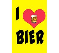 Schatzmix Blechschild Spruch I Love Bier Herz Metallschild 20x30 Deko Tin Sign Señal metálica, hojalata, Multicolor, 20 x 30 cm