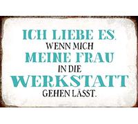 Schatzmix Blechschild Spruch Ich Liebe es, wenn .Metallschild 20x30 Deko Tin Sign Señal metálica, hojalata, Multicolor, 20 x 30 cm