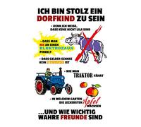 Schatzmix Blechschild Spruch Stolz Ein Dorfkind zu Sein… Metallschild 20x30 cm Wanddeko Tin Sign Señal metálica, hojalata, Multicolor, 20 x 30 cm