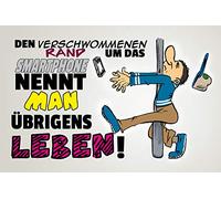 Schatzmix Blechschild Spruch Versch. Rand v. Smartphone nennt Man übrings Leben 20x30 Deko Señal metálica, hojalata, Multicolor, 20 x 30 cm