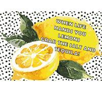Schatzmix Blechschild Spruch When Life Hands You Lemons Metallschild 20x30 Deko Tin Sign Señal metálica, hojalata, Multicolor, 20 x 30 cm