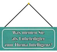 Schatzmix Blechschild Thema Intelligenz Metallschild Wanddeko-Cartel de hojalata (27 x 10 cm), Metal, Multicolor, 27x10 cm