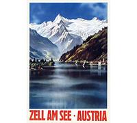 Schatzmix Blechschild Zell Am See Österreich Austria Metallschild 20x30 Deko Tin Sign Señal metálica, hojalata, Multicolor, 20 x 30 cm