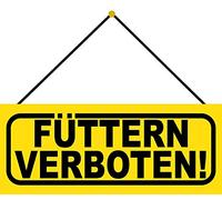 Schatzmix Cartel de advertencia de prohibición con texto en alemán Futtertern verboten (27 x 10 cm), multicolor