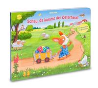 Schau, da kommt der Osterhase!: Ein Mitmachbuch für die Osterzeit mit 5 Schiebern für Kinder ab 2 Jahren