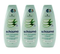 Schauma Champú ANTI-DERIVAS CLÁSICO 3 x 400ml Para El Lavado Diario Del Cabello