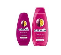 Schauma Champú de cuidado Fresh it Up! (1 x 400 ml) champú para cabellos grasos y puntas secas y acondicionador (1 x 250 ml) acondicionador para el cabello cuidado de las puntas del cabello