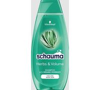 Schauma Champú Herbs & Volume con extracto de romero orgánico, para cabello frágil y fino, 400 ml, paquete de 2