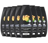 Schauma Champú intensivo anticaspa (8 x 400 ml), champú calma el cuero cabelludo, el champú combate la caspa fuerte desde el primer uso