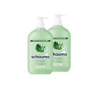 Schauma Schwarzkopf Champú 7 hierbas (2 x 750 ml), champú para el cabello aporta a la estructura del cabello una ligera frescura, champú fresco para cabello normal a rápido y graso