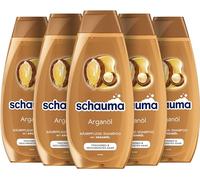 Schauma Schwarzkopf - Champú reparador de aceite de argán (5 x 400 ml), champú reparador para cabello seco y dañado, con aceite de argán y aceite de macadamia