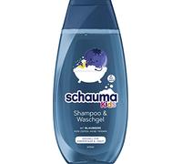Schauma Schwarzkopf Kids Champú y gel de lavado de arándanos (1 x 250 ml), champú para niños desenreda el cabello para un peinado más fácil, con aroma suave y fresco