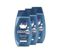 Schauma Schwarzkopf Kids Champú y gel de lavado de arándanos (3 x 250 ml), champú para niños desenreda el cabello para un peinado más fácil, con aroma suave y fresco