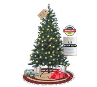 SCHAUMEX® Árbol de Navidad artificial con iluminación LED - Altura 150 cm - Árbol de Navidad premium de 100% PE moldeado por inyección