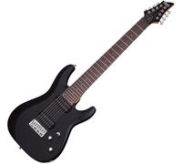 Schecter Deluxe C-8 Satin Black Guitarra eléctrica de 8 cuerdas