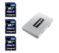 Scheda SD Integral 16GB Scheda di Memoria SDHC ad Alta velocità | Confezione da 3 | Fino a 100MB/s V10 UHS-I U1 | Fotocamere digitali, videocamere e dispositivi compatibili con SD