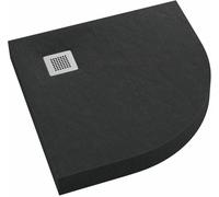 Schedpol New Horizons Black Stone plato de ducha semicircular 90x90 cm negro 3.3304/C/ST-M2