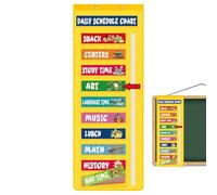 Schedule Pocket Chart, Classroom Report Board, 50.98x17.99x0.39 Inches Visual Kids Daily Calendar Organization, Management Tool for Preschool, Kindergarten, Homeschool, Daycare, and Special Education