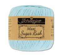 Scheepjes 1,76 oz Maxi Sugar Rush Hilo de Ganchillo Algodón de Ganchillo Filet 87 Colores (173 | Bluebell)