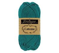 Scheepjes Catona 25g - 401 Azul Oscuro, Hilos de Tejer y Crochet Pack de 20