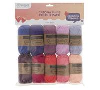 Scheepjes Catona Colour Pack 10x25g - Berry Bliss, Paars, Oranje, Roze