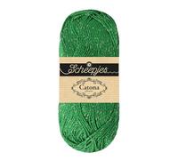 Scheepjes Catona Shine 50g - 515-S Esmeralda y Plata Hilo para Tejer