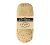 Scheepjes Catona Shine 50g - Hilo para Tejer y Crochetar Color 404-G Oro