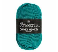 Scheepjes Chunky Monkey Aran - Ovillo de lana de 100 g, acrílico antibolitas, suave e hipoalergénico para tejer y hacer ganchillo, mantas, juguetes y prendas (2015 Ocean)