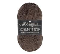 Scheepjes Delicioso Scrumptious Yarn, poliéster Reciclado 50% acrílico, 304 Chocolate Ganache, 1x100g