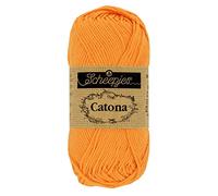 Scheepjes Hilo de algodón Catona 1677-411, 411 naranja dulce, 1 x 25 g