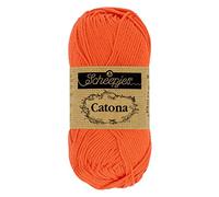 Scheepjes - Hilo de Catona de Scheepjes 189, color naranja real, 1 x 50 g
