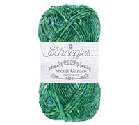Scheepjes Jardín Secret Garden Yarn, Seda, 703 Secluded Lake, 10x50g, 10