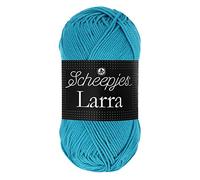 Scheepjes Larra 1x50g - 07425, hilo de algodón mercerizado, azul