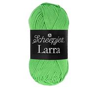 Scheepjes Larra 50g - 07437 Verde Algodón Mercerizado para Tejer