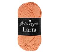 Scheepjes Larra 50g - 7443 Naranja, Hilo para Tejer y Crochet