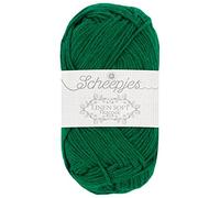 Scheepjes Linen Soft 50g - Color 605 Verde, Hilo de Algodón y Lino para Tejer