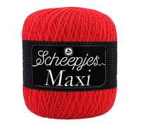 Scheepjes Maxi Hilo, 100% algodón Mercerizado, 115 Hot Red, 10x100g, 10