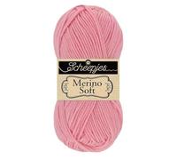 Scheepjes Merino Soft 1x50g - 632 Degas, Rosa Hilo de Tejer y Ganchillo