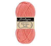 Scheepjes Merino Soft 1x50g - 633 Bennett, Rosa Hilo de Tejer y Ganchillo