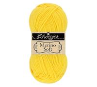 Scheepjes Merino Soft 1x50g - 640 Warhol, Amarillo Hilo de Tejer y Ganchillo