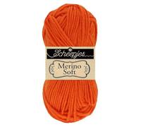 Scheepjes Merino Soft 1x50g - 645 Van Eyck, Orange Knitting & Crochet Yarn
