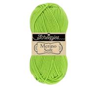 Scheepjes Merino Soft 1x50g - 646 Miró, Verde Hilo de Tejer y Ganchillo