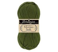Scheepjes Merino Soft 50g - 627 Manet, Verde Suave para Tejer y Hacer Ganchillo