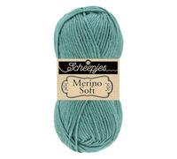 Scheepjes Merino Soft 50g - 653 Ernst, Verde Suave para Tejer y Ganchillo